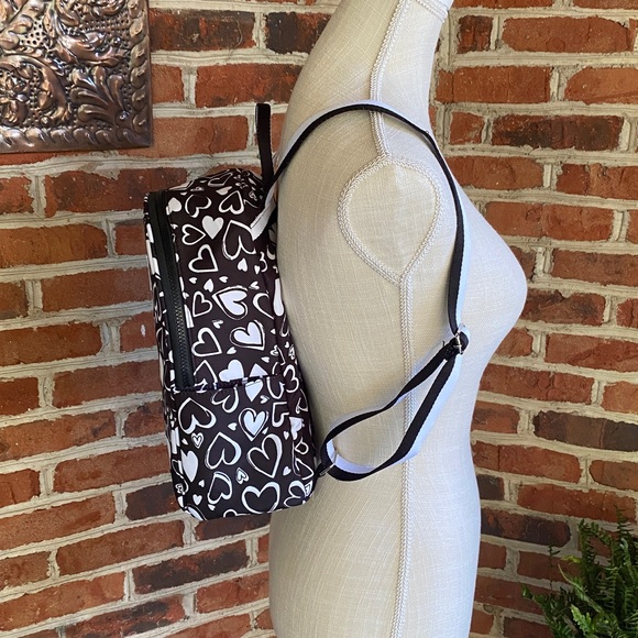 Brighton Endless Love Black and White Heart Pattern backpack, New With Tags main image 5
